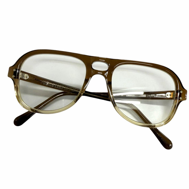 Great JULIUS TART OPTICAL Glasses HOLLY Two Bridges Clear brown mens