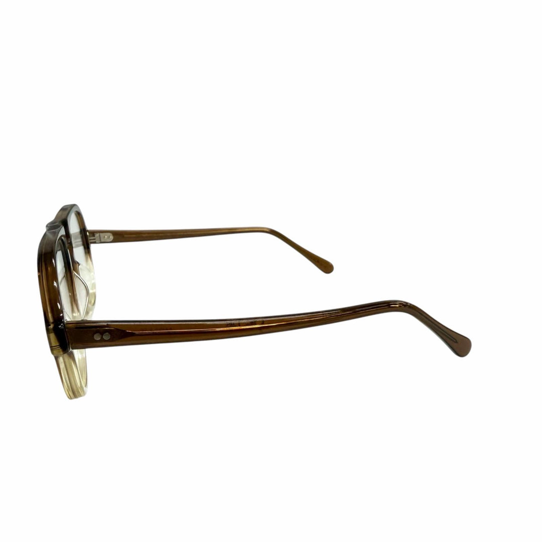 Great JULIUS TART OPTICAL Glasses HOLLY Two Bridges Clear brown mens