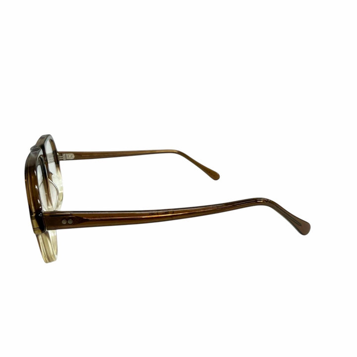 Great JULIUS TART OPTICAL Glasses HOLLY Two Bridges Clear brown mens