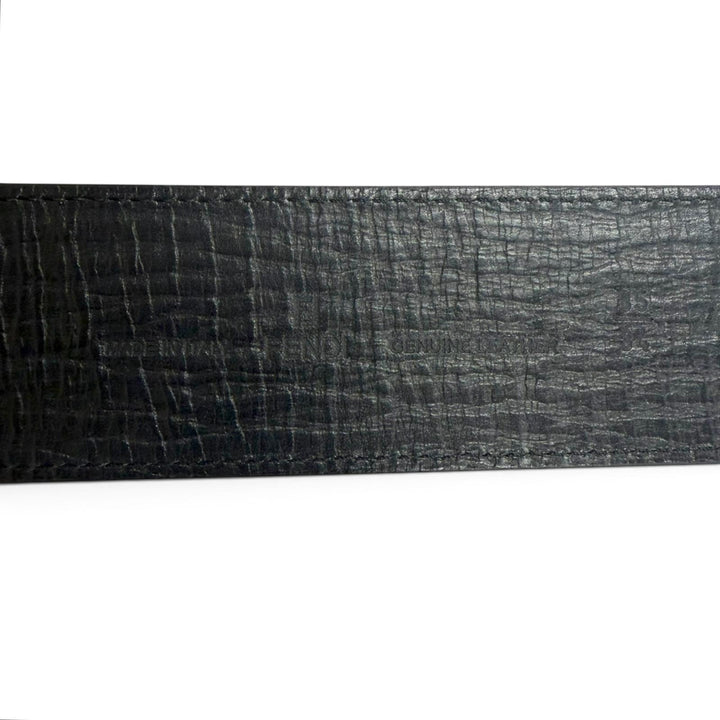 Excellent FENDI belt ZUCCA Pattern FF Logo Buckle black leather mens