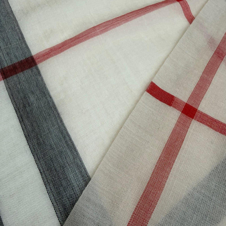 Pristine BURBERRY scarf Wide check stole beige wool Women 8055858
