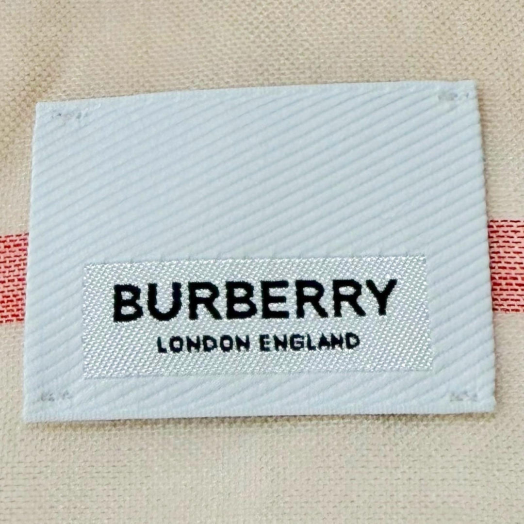 Pristine BURBERRY scarf Wide check stole beige wool Women 8055858