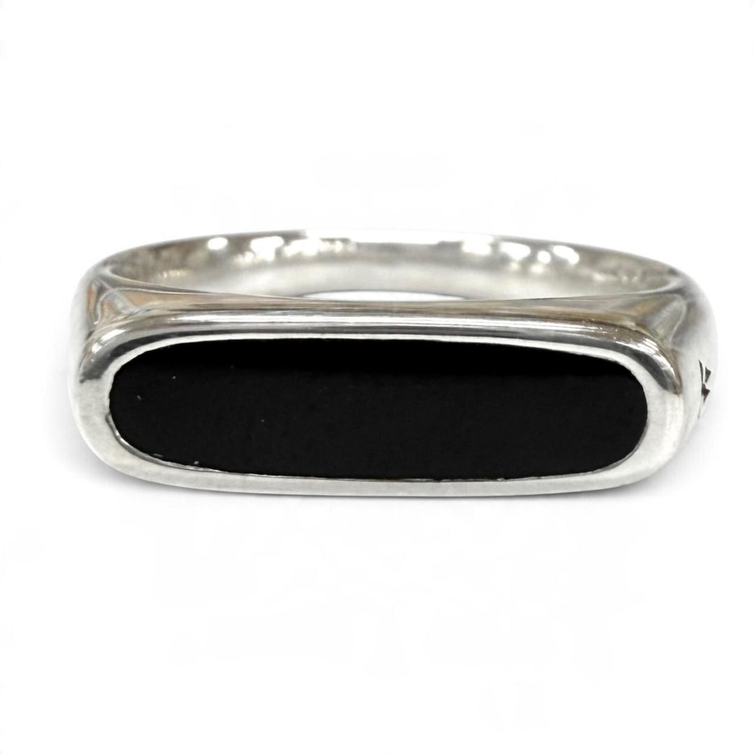 Excellent TOM WOOD Ring ring Mario Ring Onyx Silver 925 Women