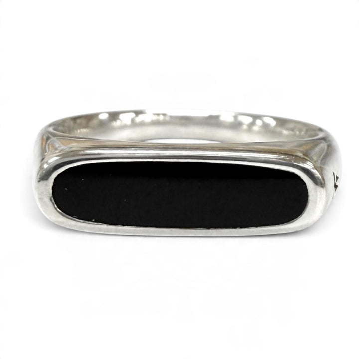Excellent TOM WOOD Ring ring Mario Ring Onyx Silver 925 Women