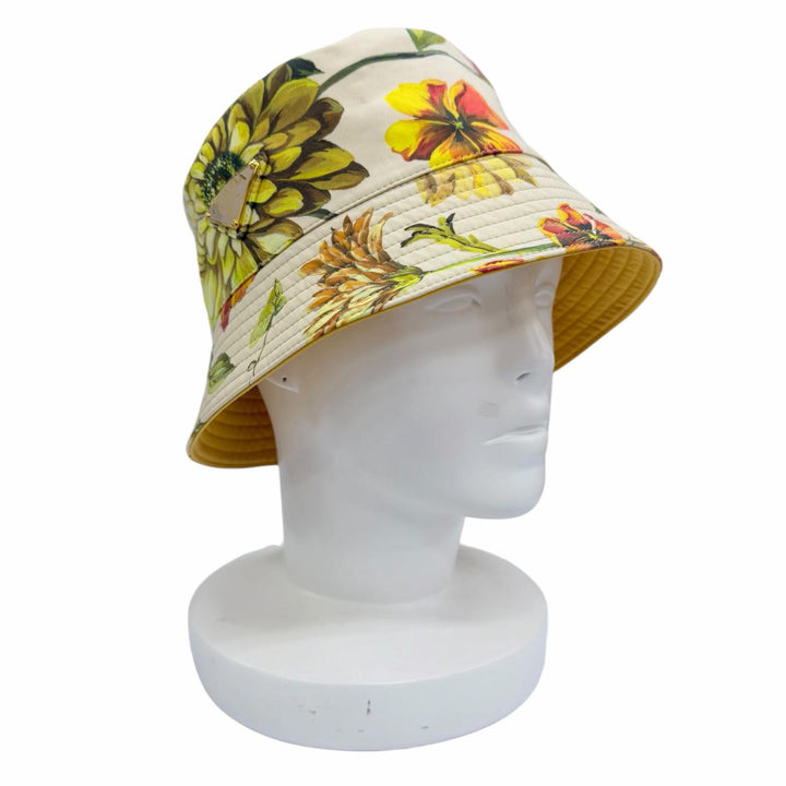 Pristine PRADA Triangle with logo, flower, reversible hat L 1HC137