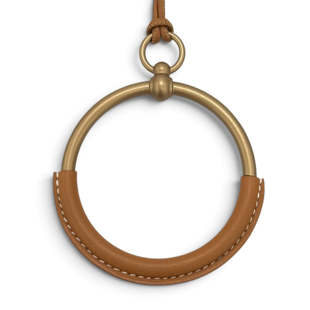 Excellent HERMES Necklace Loop Gran leather Women