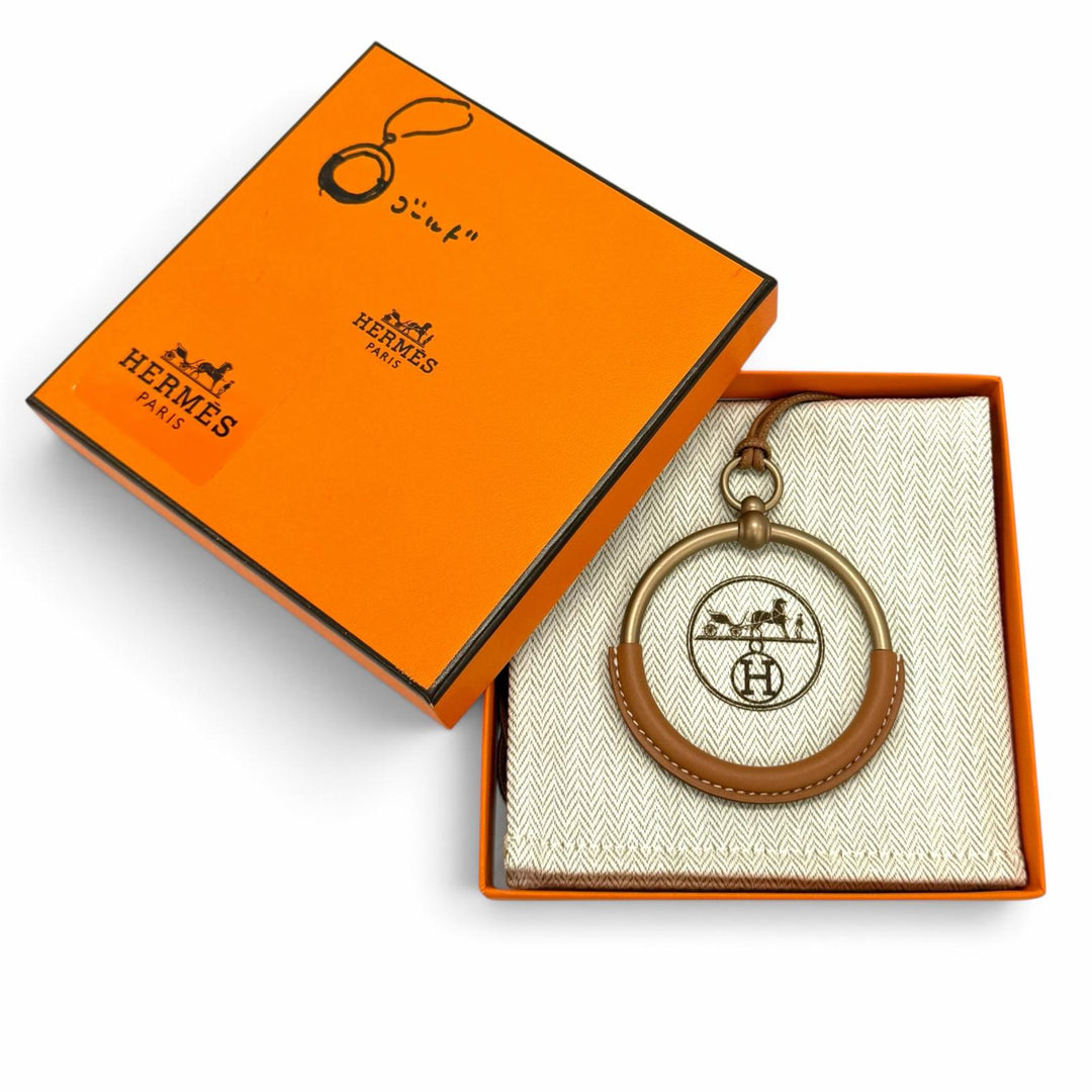 Excellent HERMES Necklace Loop Gran leather Women