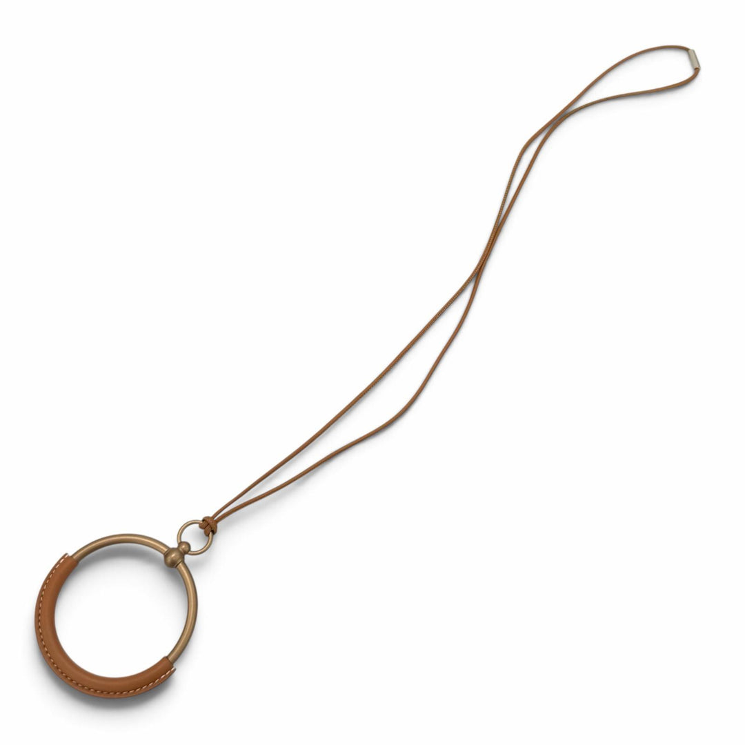 Excellent HERMES Necklace Loop Gran leather Women
