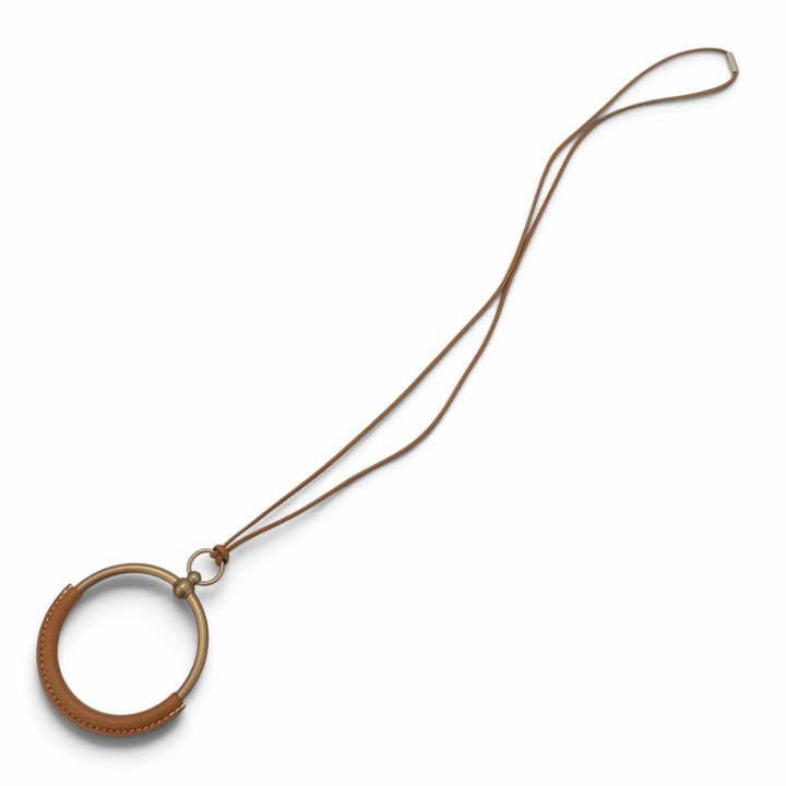 Excellent HERMES Necklace Loop Gran leather Women