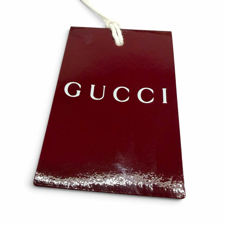 Pristine GUCCI Shush GG Pattern Horsebit Ribbon beige silk Women 770292