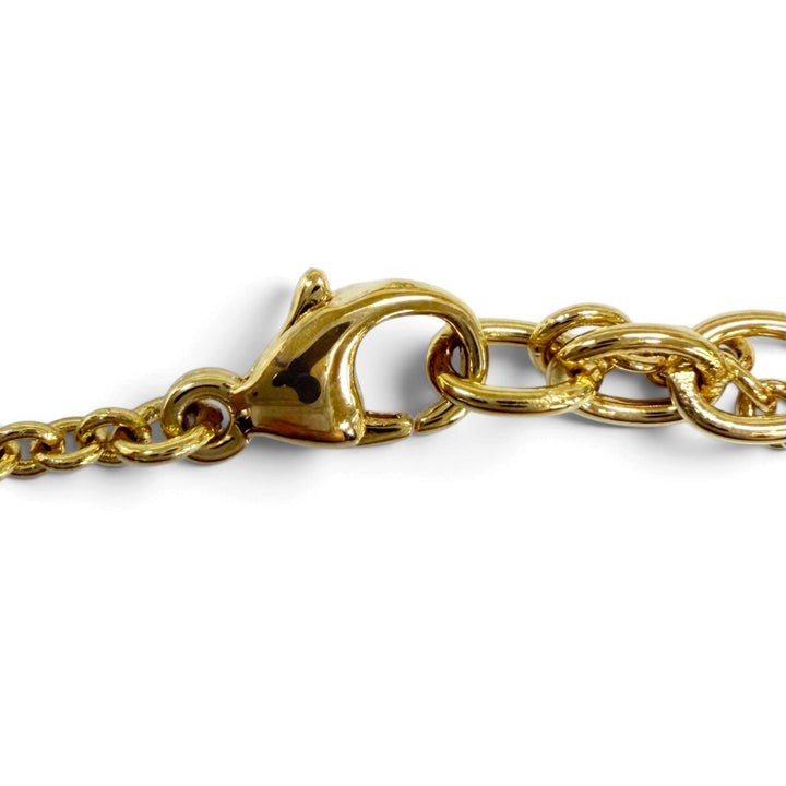 Excellent LOUIS VUITTON Necklace / Essential V V logo signature gold M00857