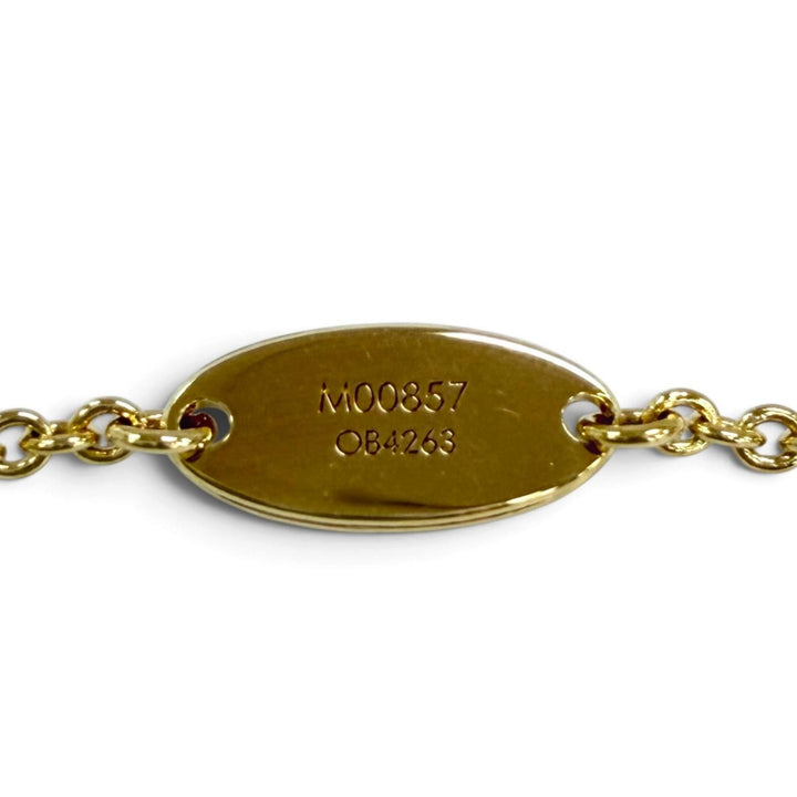 Excellent LOUIS VUITTON Necklace / Essential V V logo signature gold M00857