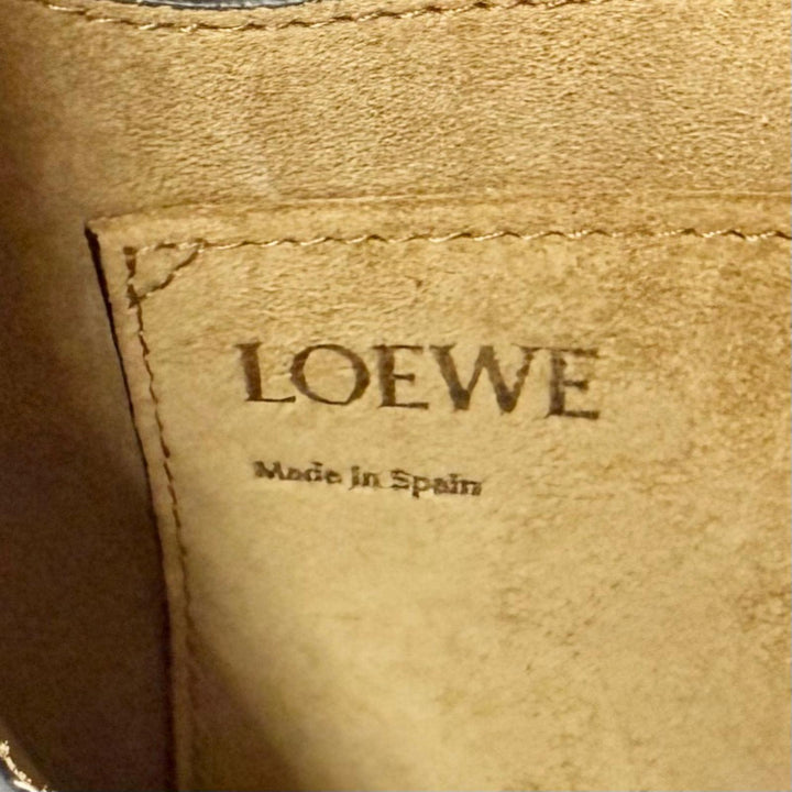 Excellent LOEWE Shoulder Bag GATE BAG Anagram Leather Crossbody black Women