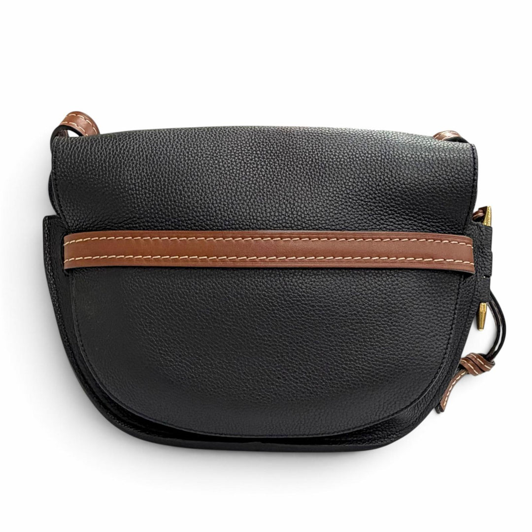Excellent LOEWE Shoulder Bag GATE BAG Anagram Leather Crossbody black Women