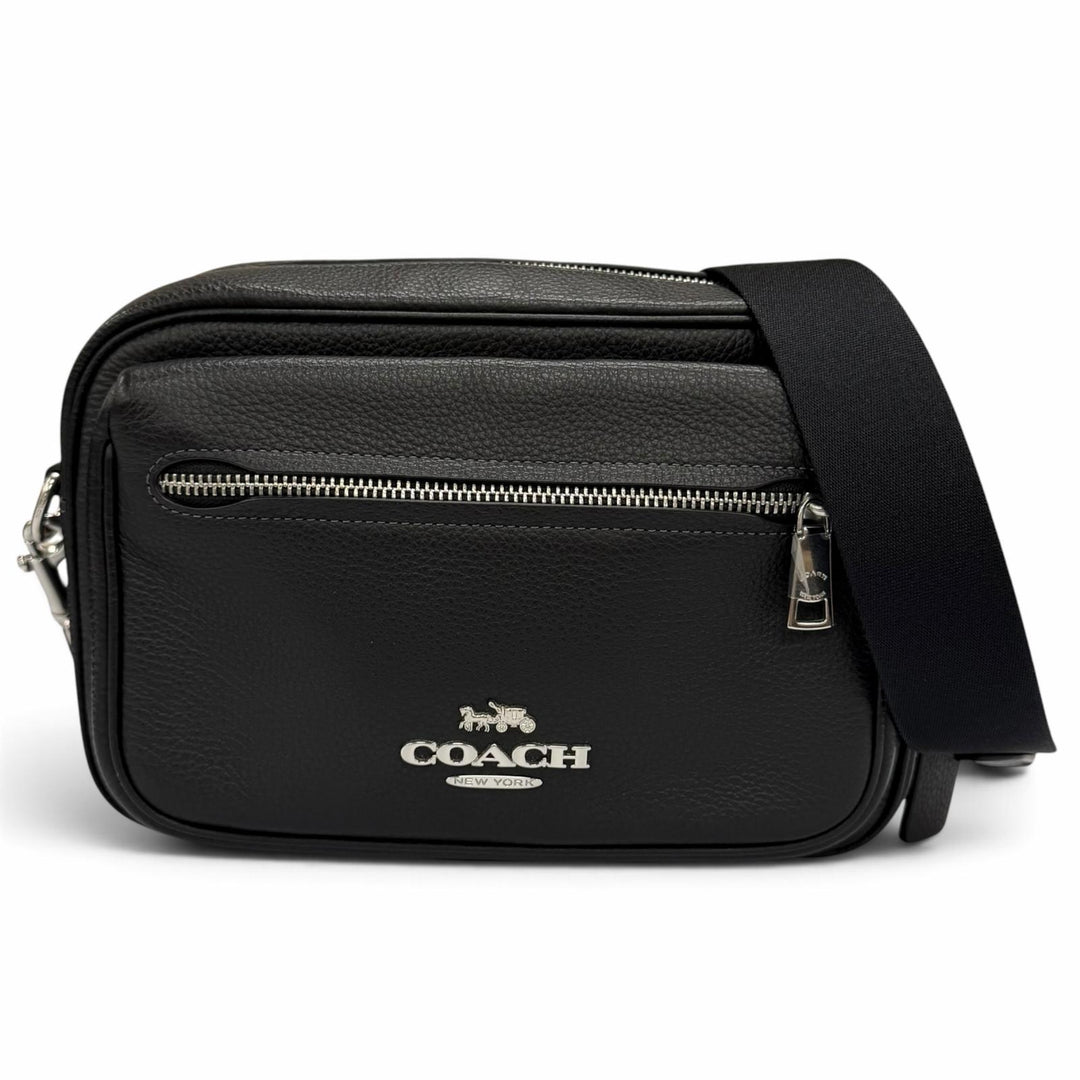Pristine COACH Elias Refined Pebble Leather Cross Sling Bag Camera Bag CJ509