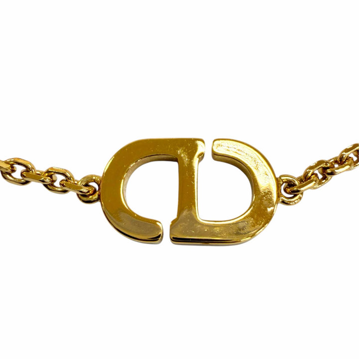 Pristine DIOR Petit CD Bracelet Crystal rhinestone accessories gold metal Women