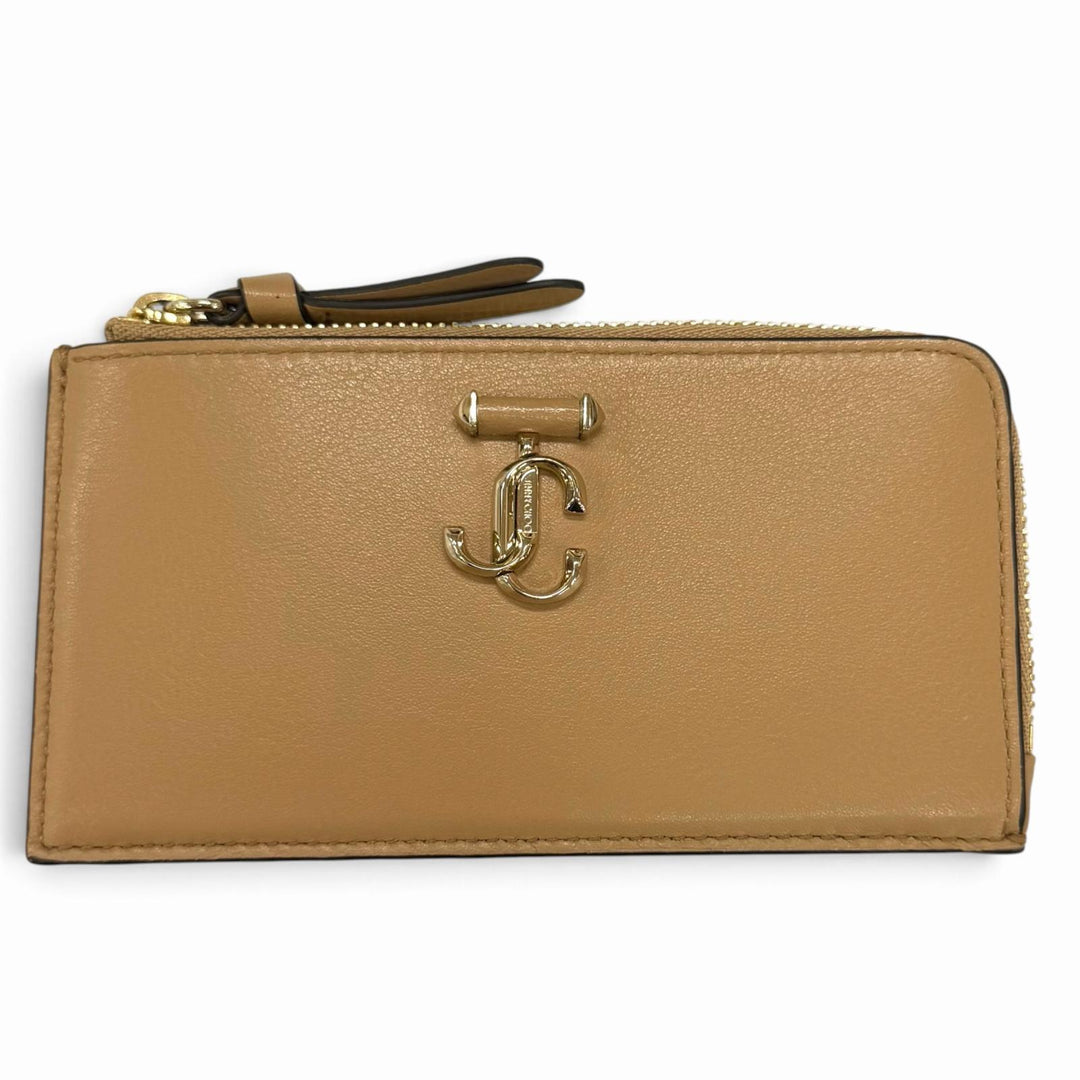 Pristine JIMMY CHOO Coin case JCB LANTI Logo Leather Fragment Case Pass Case