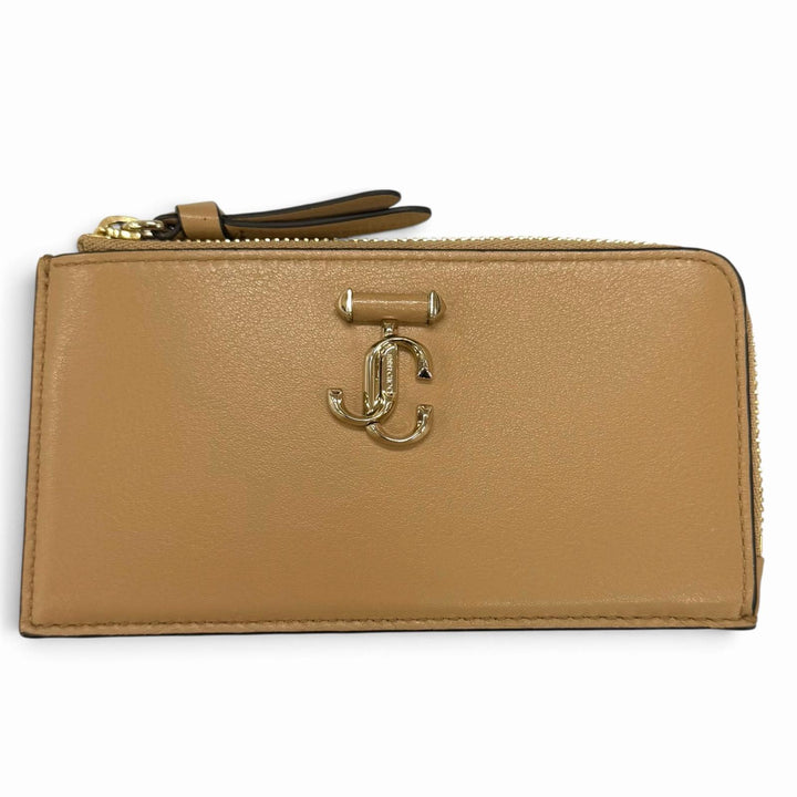Pristine JIMMY CHOO Coin case JCB LANTI Logo Leather Fragment Case Pass Case