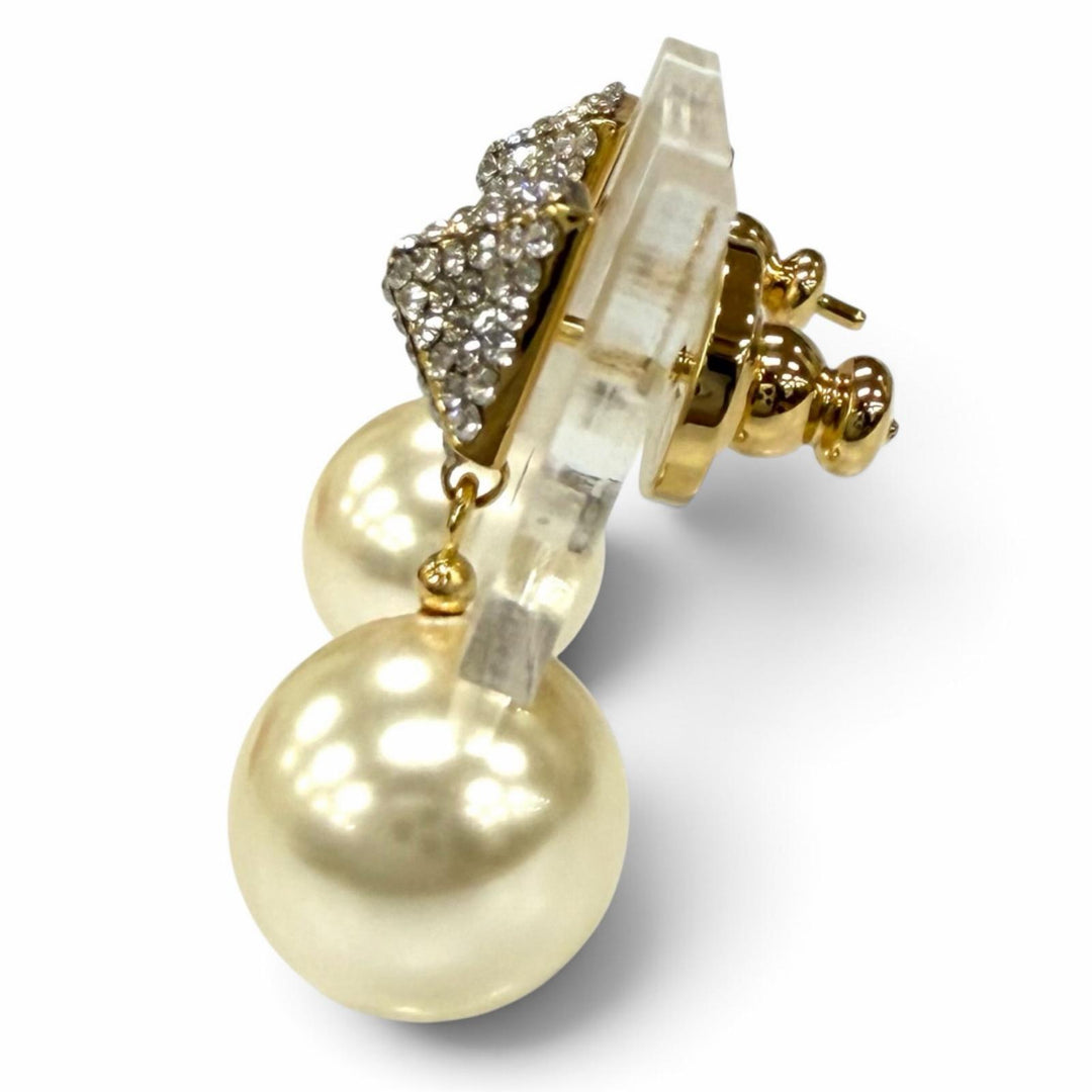 Pristine VALENTINO Pierce Eco Rockstuds, Swarovski Crystals, Pearl Beads, Swing
