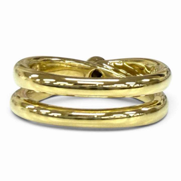 Great TIFFANY&Co. Ring ring cross diamond Yellow Gold 750(YG) Women