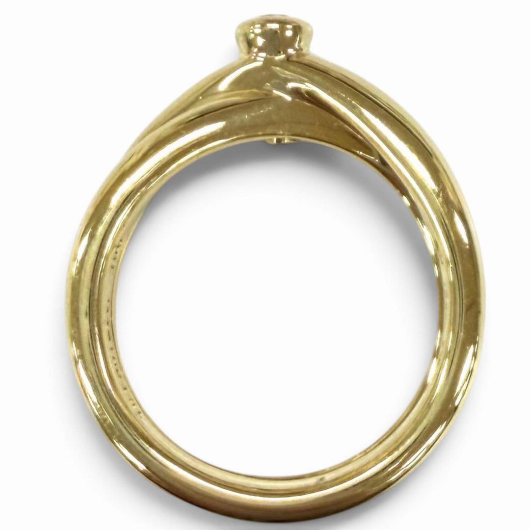 Great TIFFANY&Co. Ring ring cross diamond Yellow Gold 750(YG) Women
