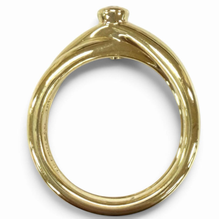 Great TIFFANY&Co. Ring ring cross diamond Yellow Gold 750(YG) Women