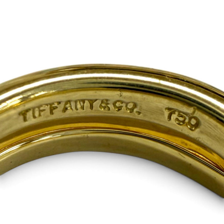 Great TIFFANY&Co. Ring ring cross diamond Yellow Gold 750(YG) Women