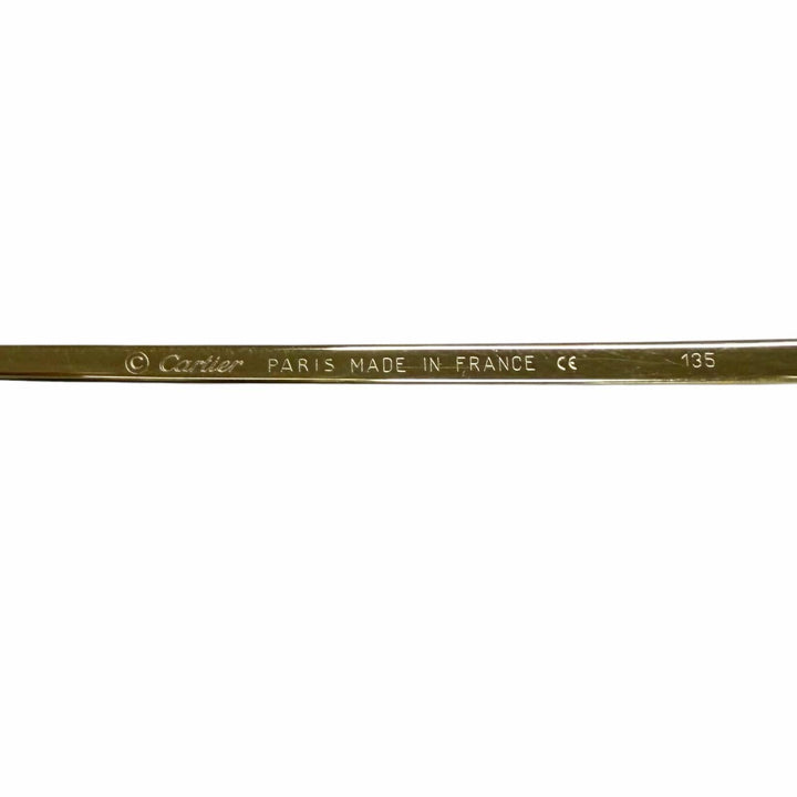 Great Cartier Glasses 2C Decor Square Rimless Two-Point gold mens