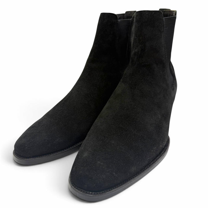 Great WH boots Side Gore black Suede leather mens 9 6900