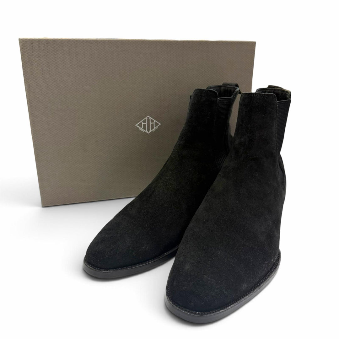 Great WH boots Side Gore black Suede leather mens 9 6900