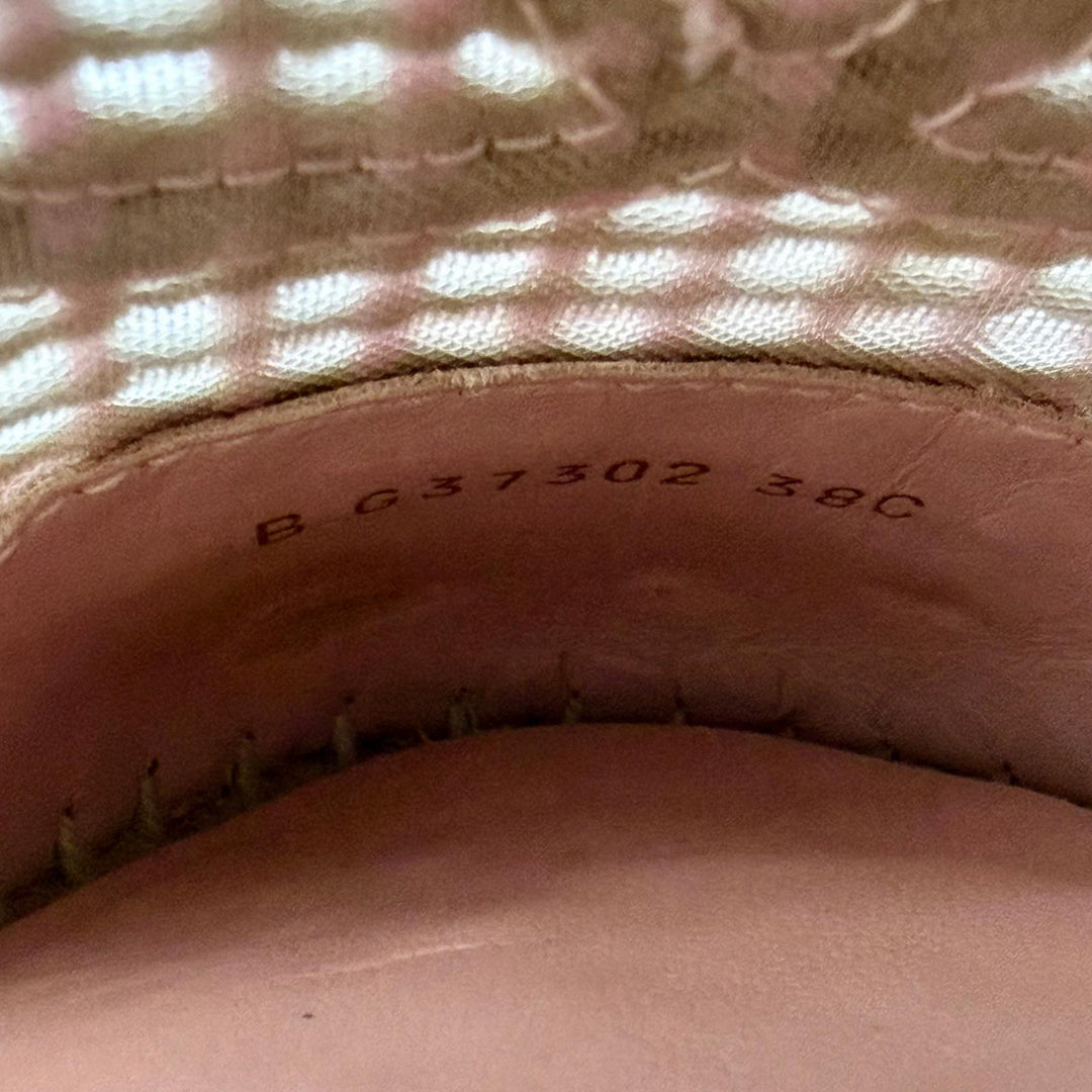 Excellent CHANEL Slip-on COCO Mark espadrilles pink leather Women 38 21P G37302