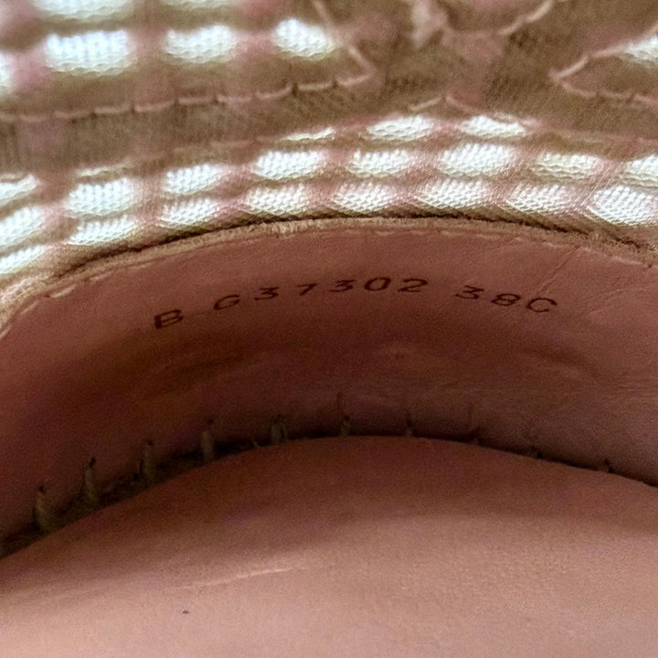 Excellent CHANEL Slip-on COCO Mark espadrilles pink leather Women 38 21P G37302