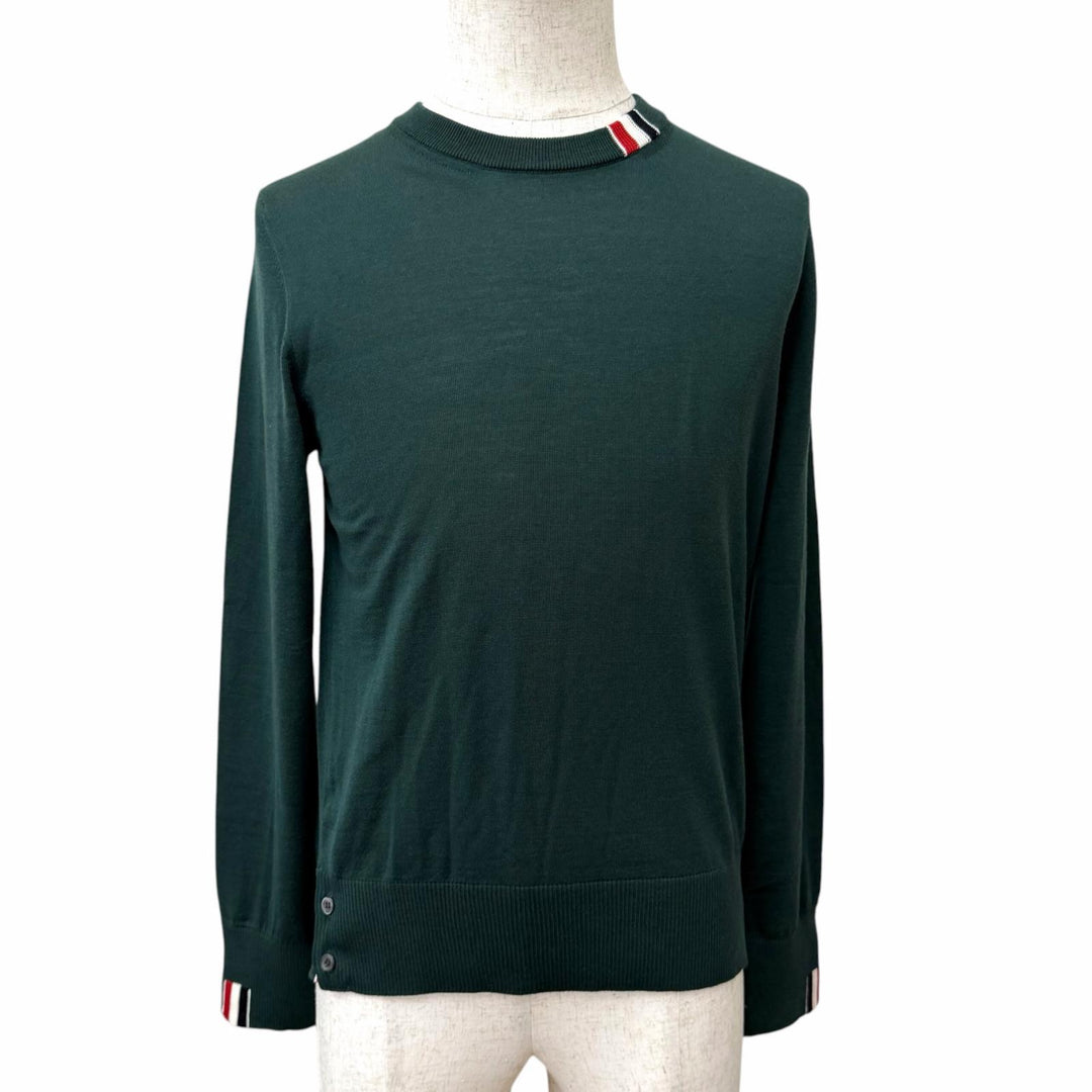 Excellent THOM BROWNE sweater Tricolor lightweight long-sleeved