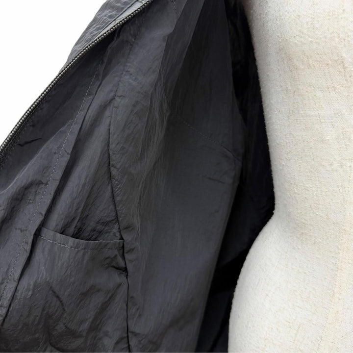 Great LOUIS VUITTON Nylon jacket Monogram Hooded black Nylon Women IT 42