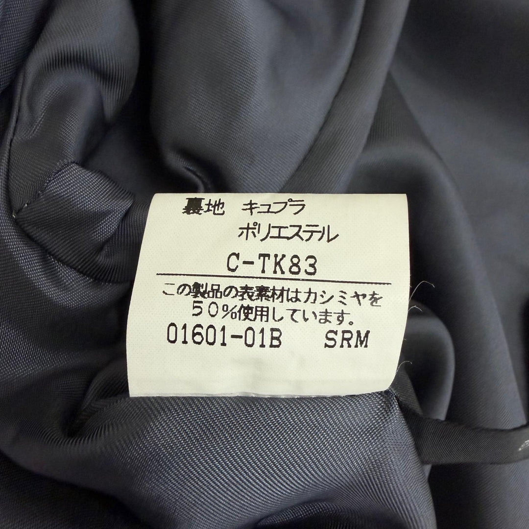 Great Burberrys coat Herringbone Stripe Pattern Cashmere Blend Charcoal