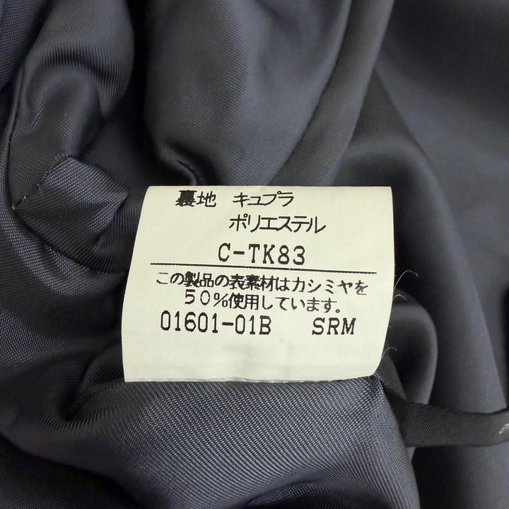 Great Burberrys coat Herringbone Stripe Pattern Cashmere Blend Charcoal