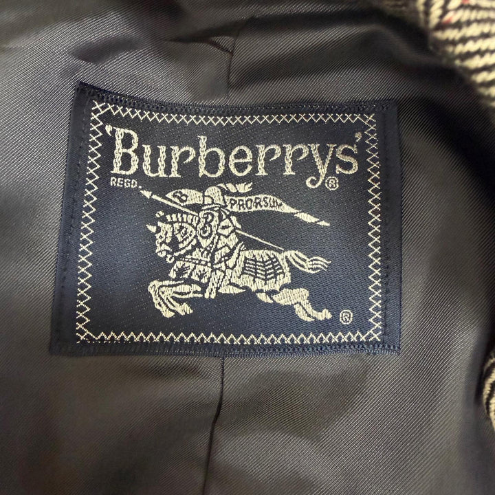 Great Burberrys coat Herringbone Stripe Pattern Cashmere Blend Charcoal