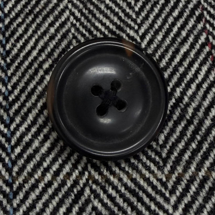 Great Burberrys coat Herringbone Stripe Pattern Cashmere Blend Charcoal