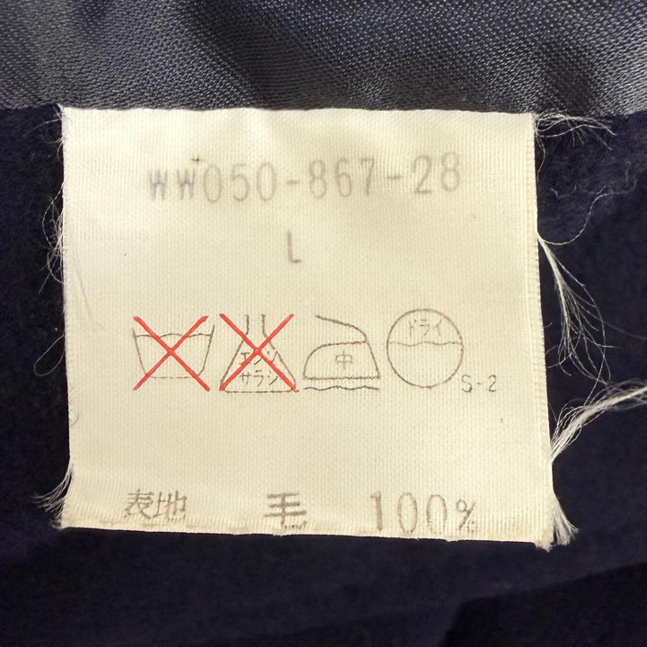Very Good Burberrys coat fly front Navy cashmere mens L