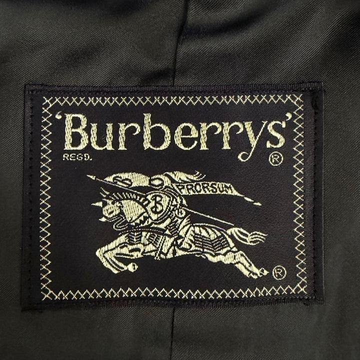Very Good Burberrys coat fly front Navy cashmere mens L