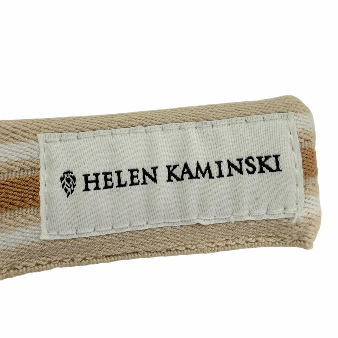 Excellent HELEN KAMINSKI Sun visor Gold Metal pink beige Raffia Women