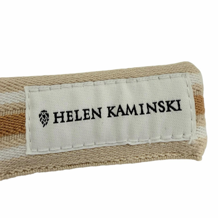 Excellent HELEN KAMINSKI Sun visor Gold Metal pink beige Raffia Women