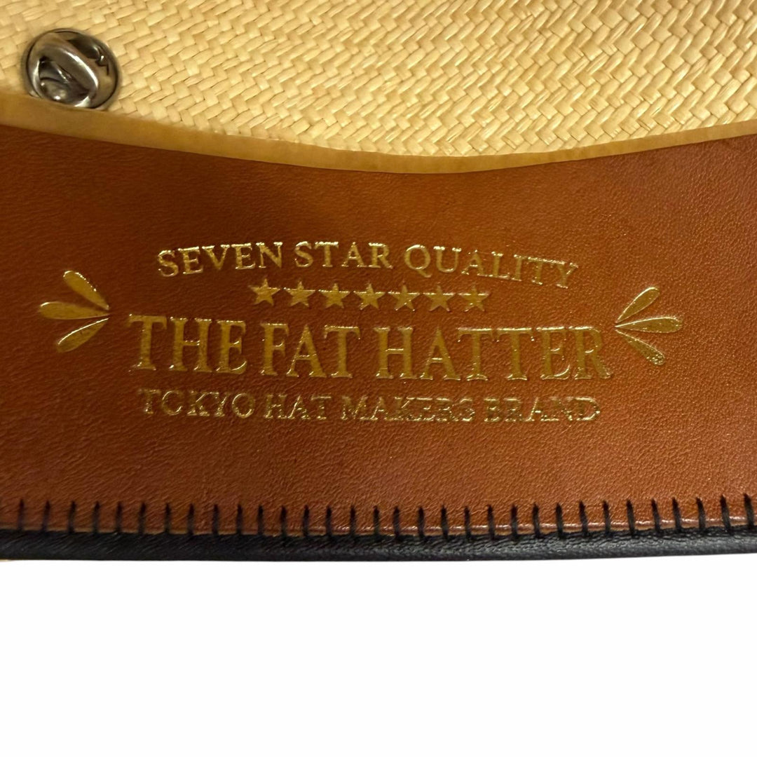 Excellent THE FAT HATTER hat CROW burnt-finish Panama hat, straw hat, fedora