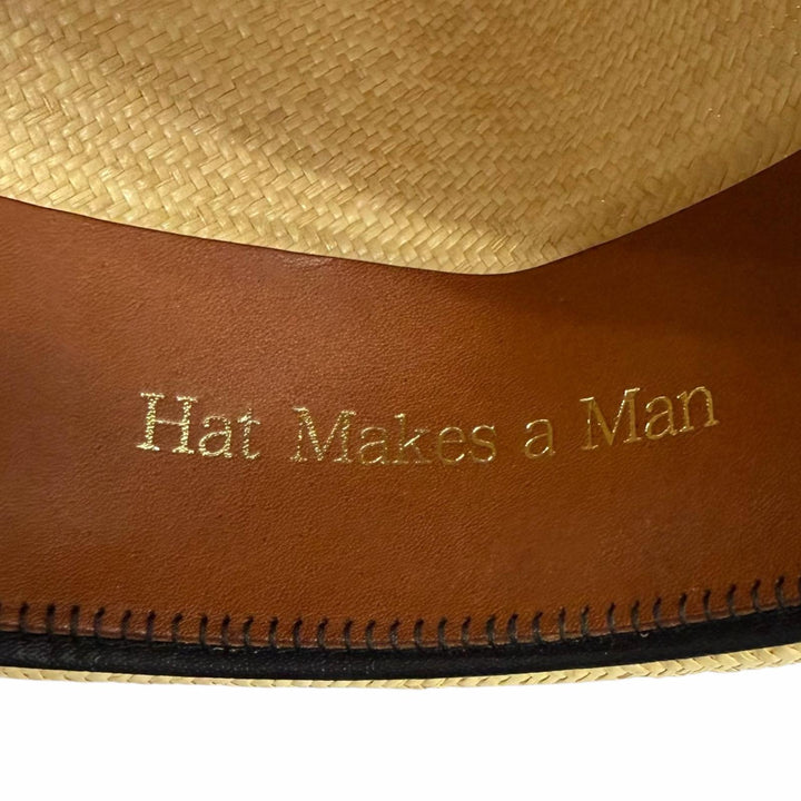 Excellent THE FAT HATTER hat CROW burnt-finish Panama hat, straw hat, fedora