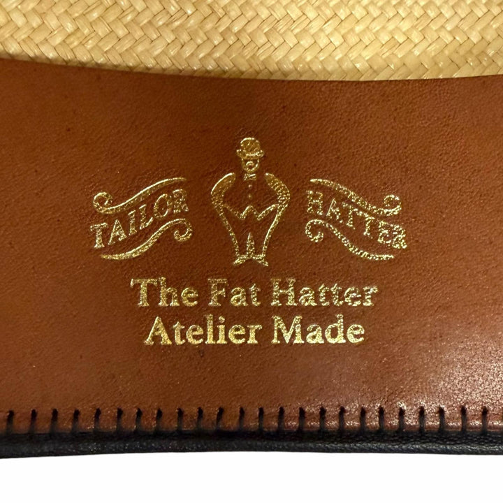Excellent THE FAT HATTER hat CROW burnt-finish Panama hat, straw hat, fedora