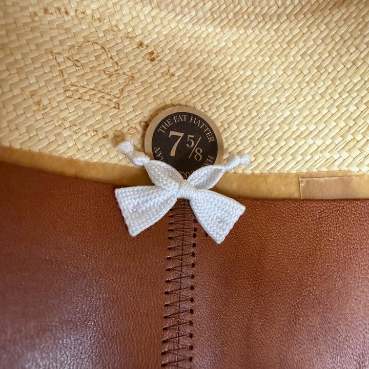 Excellent THE FAT HATTER hat CROW burnt-finish Panama hat, straw hat, fedora
