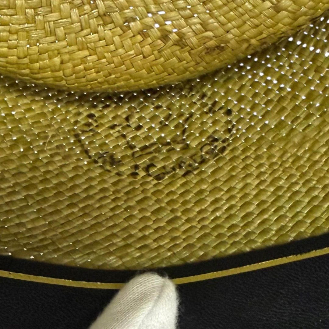 Great CROWTED HATTERS hat Panama hat, straw hat, fedora green mens