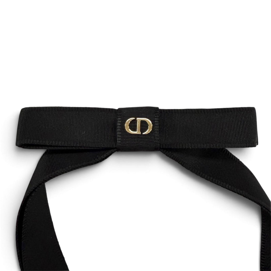 Pristine Christian Dior Valletta CD logo ribbon black Rayon Women 45DT952E132
