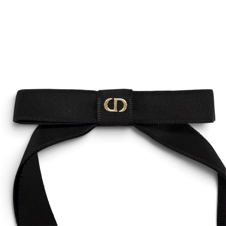 Pristine Christian Dior Valletta CD logo ribbon black Rayon Women 45DT952E132
