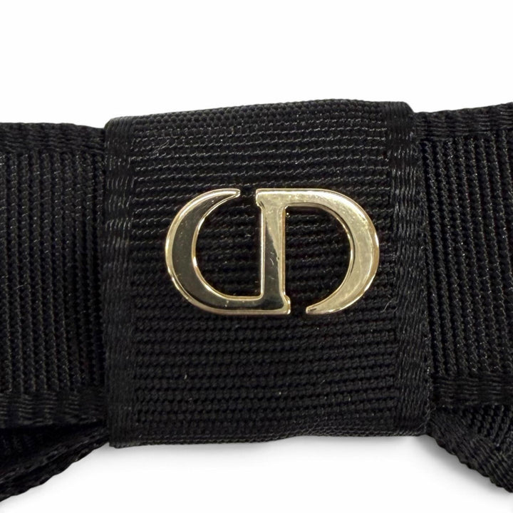 Pristine Christian Dior Valletta CD logo ribbon black Rayon Women 45DT952E132